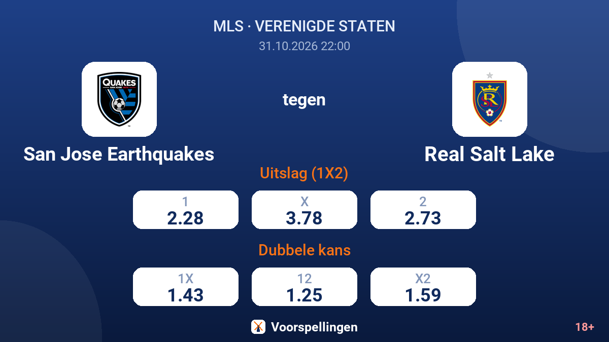 San Jose Earthquakes - Real Salt Lake — quoteringen