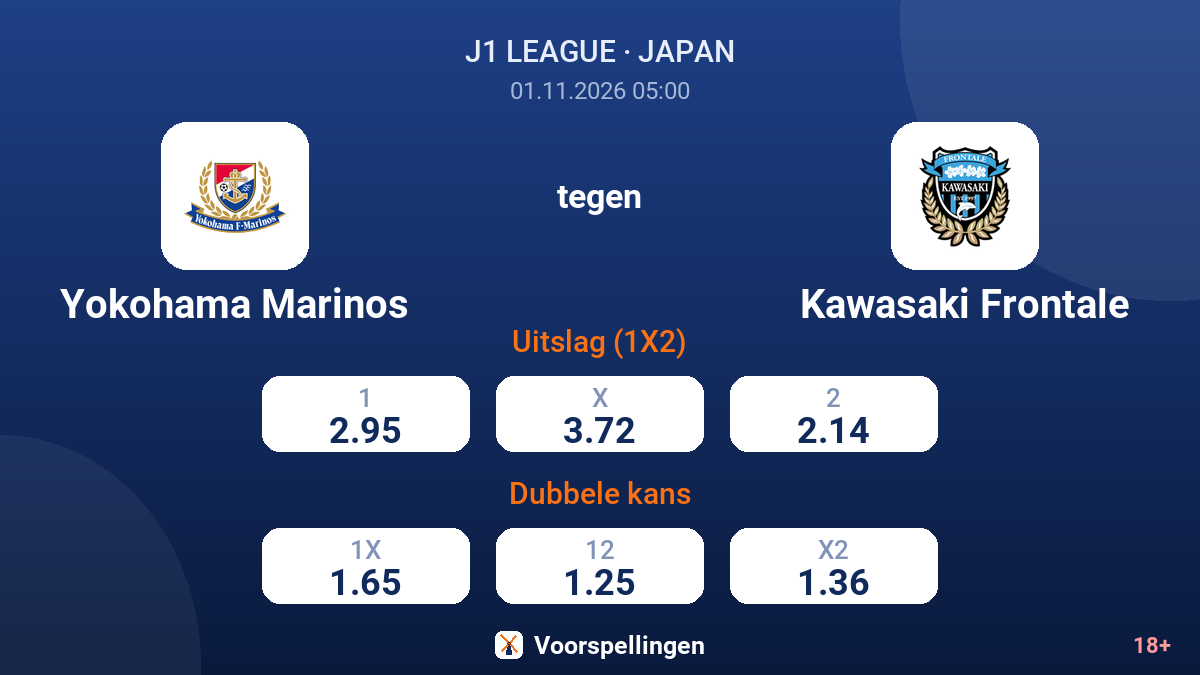 Yokohama Marinos - Kawasaki Frontale — quoteringen