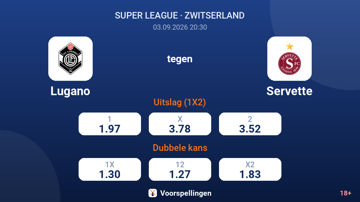 Lugano - Servette — quoteringen