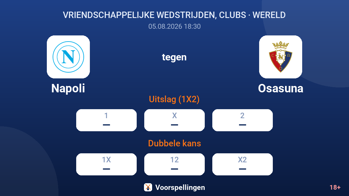 Napoli tegen Osasuna — quoteringen