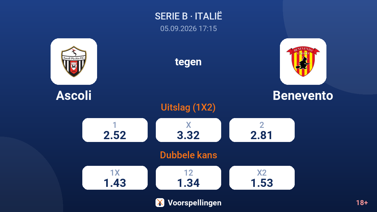 Ascoli - Benevento — quoteringen