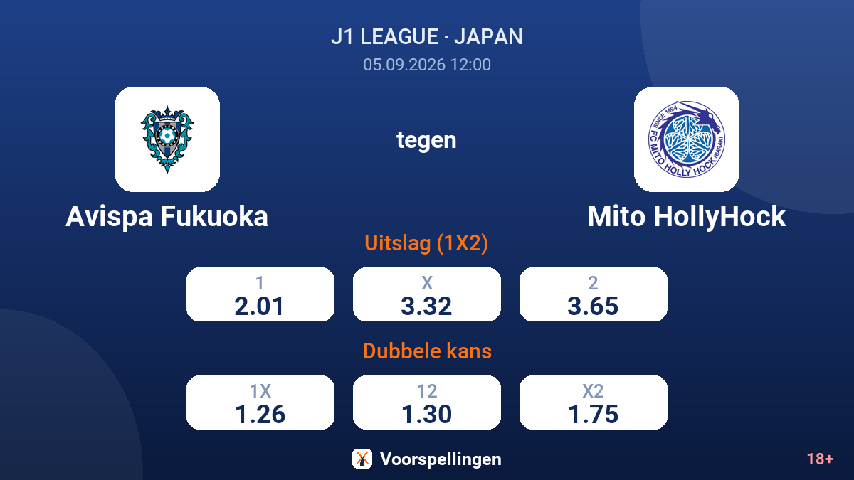Avispa Fukuoka - Mito HollyHock — quoteringen