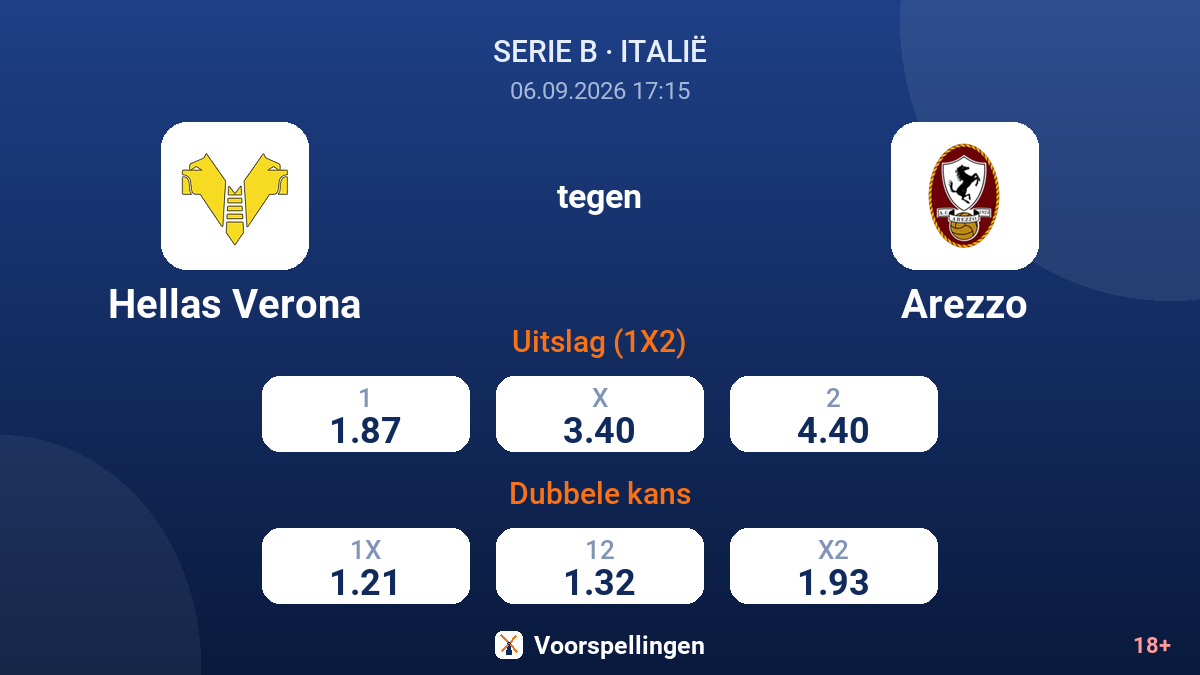 Hellas Verona - Arezzo — quoteringen