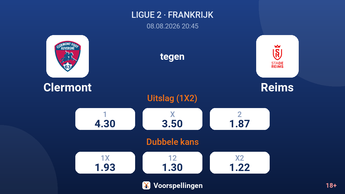 Clermont - Reims — quoteringen