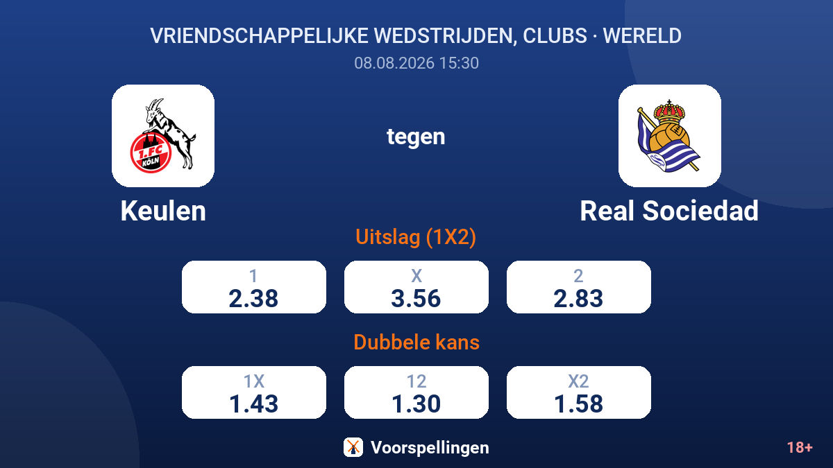 Keulen - Real Sociedad — quoteringen