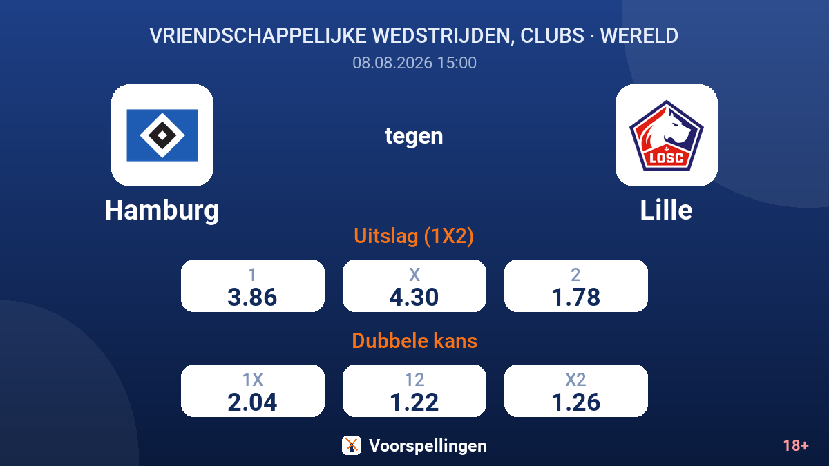Hamburg - Lille — quoteringen
