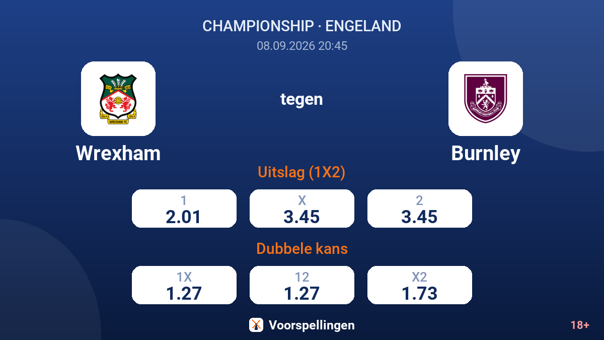 Wrexham - Burnley — quoteringen