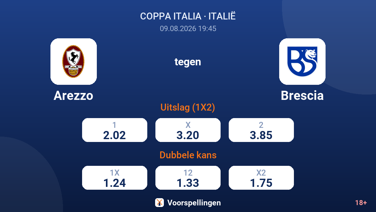 Arezzo - Brescia — quoteringen
