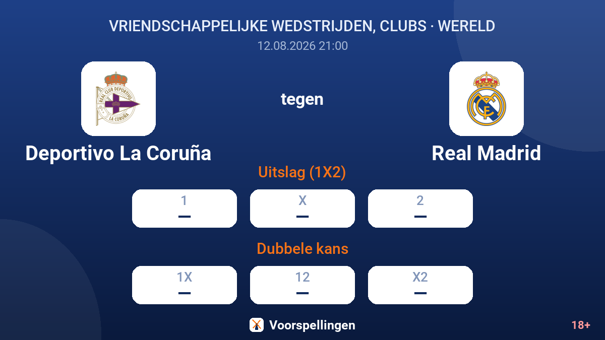 Deportivo La Coruña - Real Madrid — quoteringen