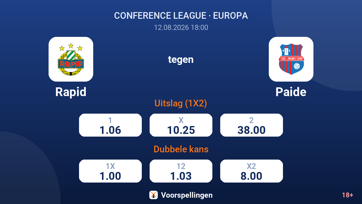 Rapid - Paide — quoteringen