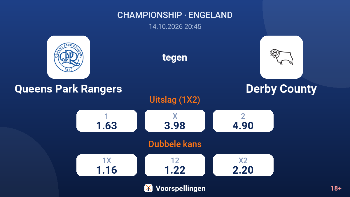 Queens Park Rangers - Derby County — quoteringen