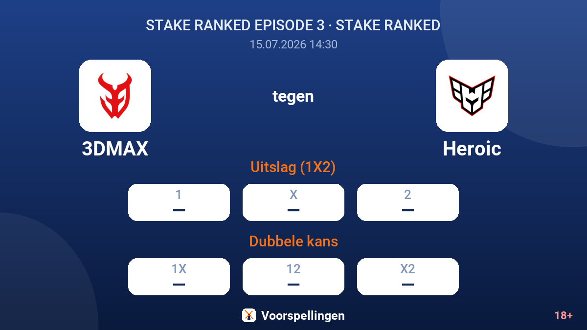 3DMAX tegen Heroic — quoteringen