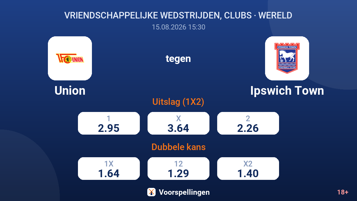 Union - Ipswich Town — quoteringen