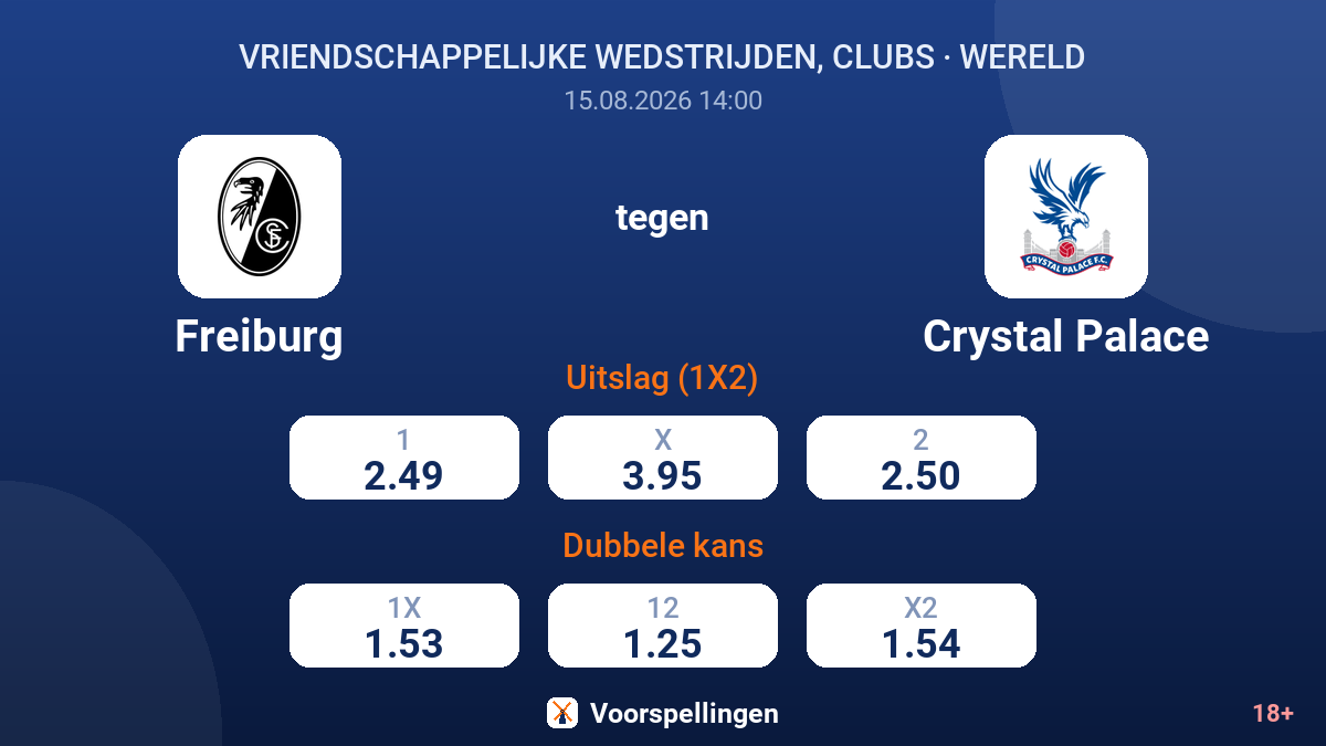 Freiburg - Crystal Palace — quoteringen