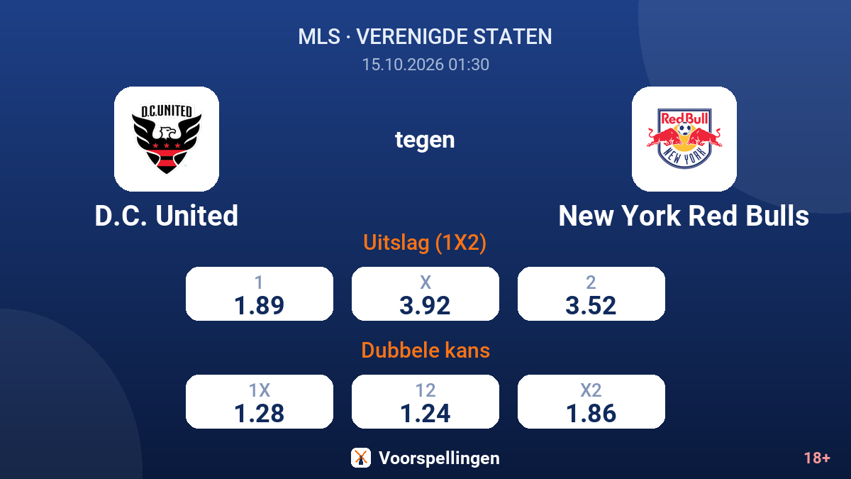 D.C. United - New York Red Bulls — quoteringen
