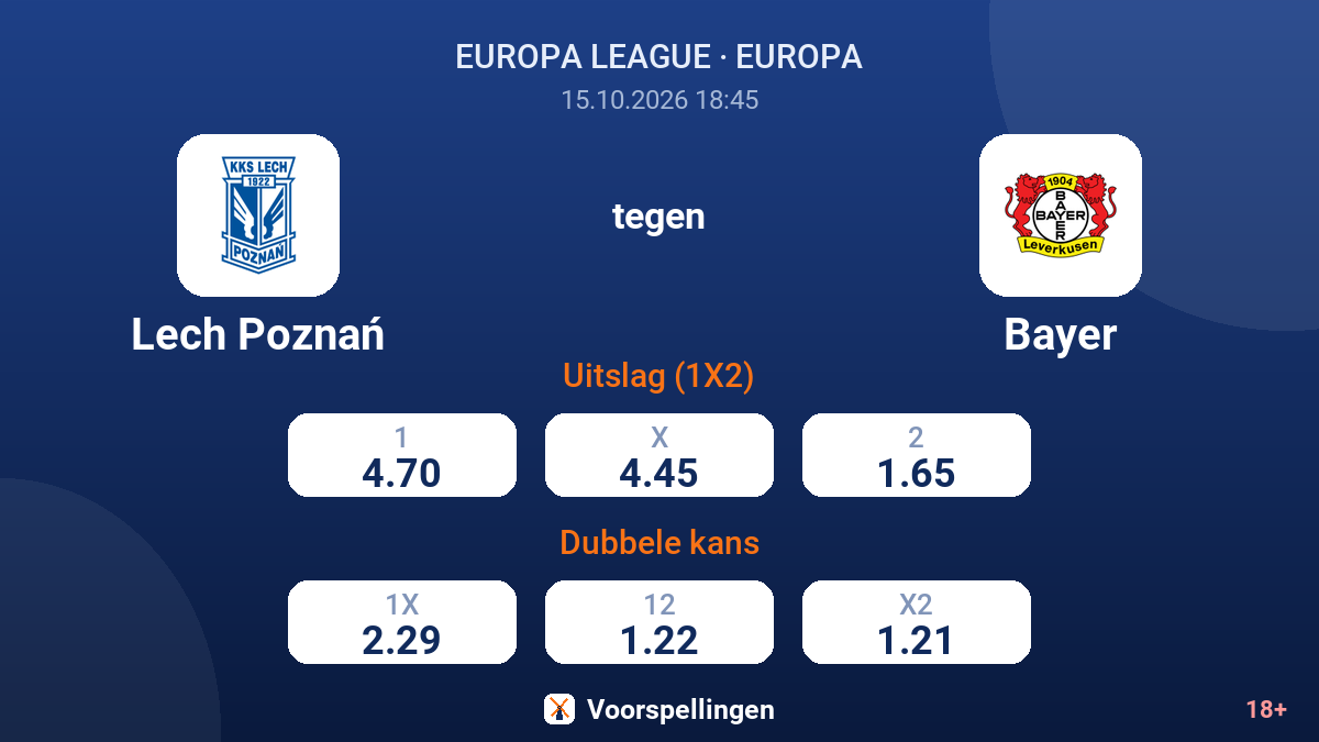 Lech Poznań - Bayer — quoteringen
