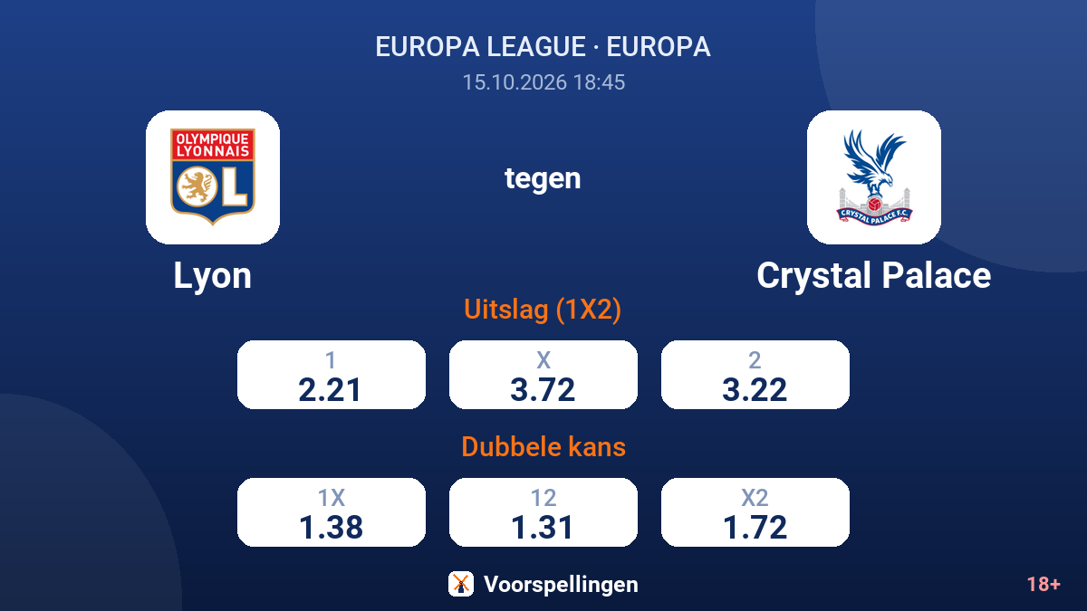 Lyon - Crystal Palace — quoteringen