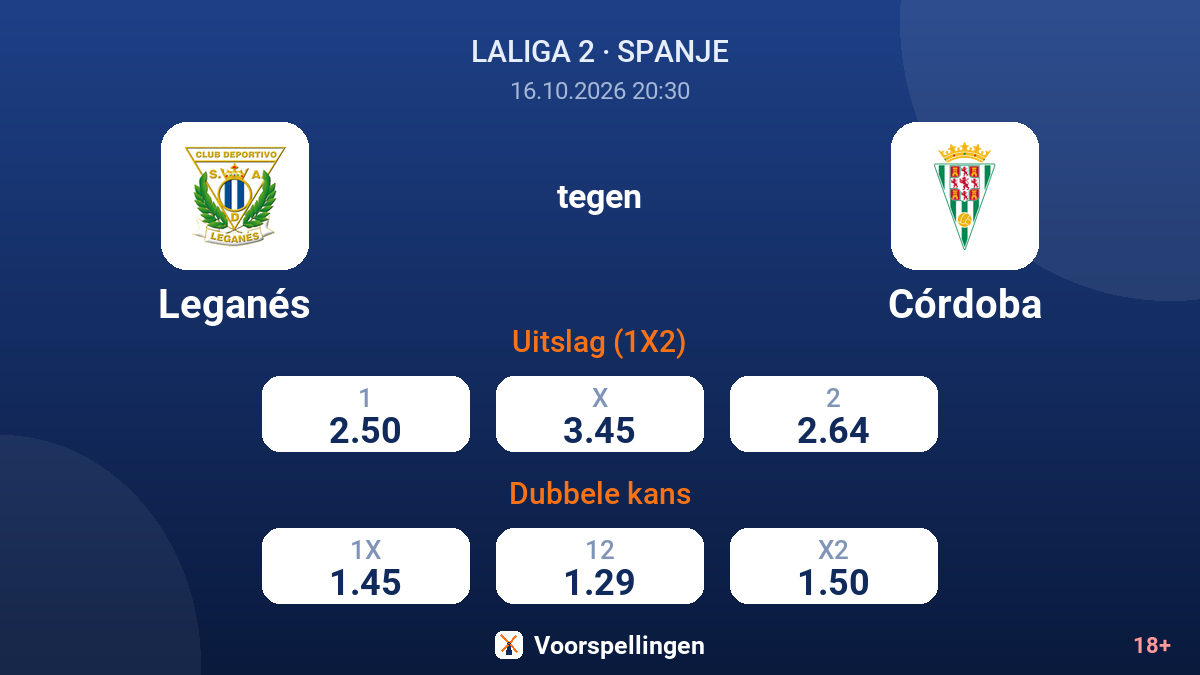 Leganés - Córdoba — quoteringen