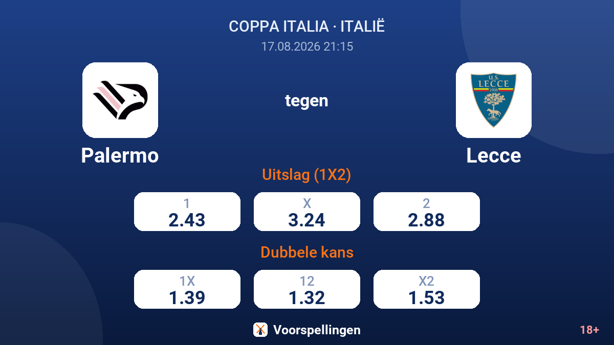 Palermo - Lecce — quoteringen
