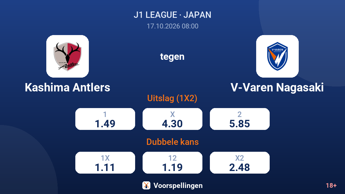 Kashima Antlers - V-Varen Nagasaki — quoteringen