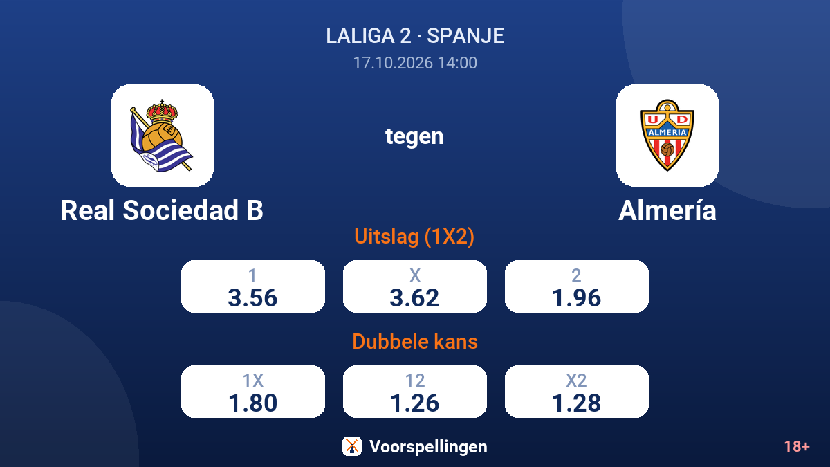 Real Sociedad B - Almería — quoteringen