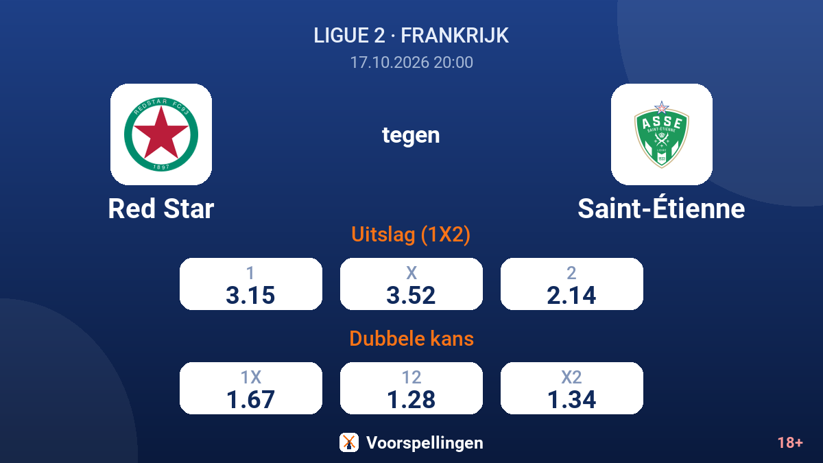 Red Star - Saint-Étienne — quoteringen