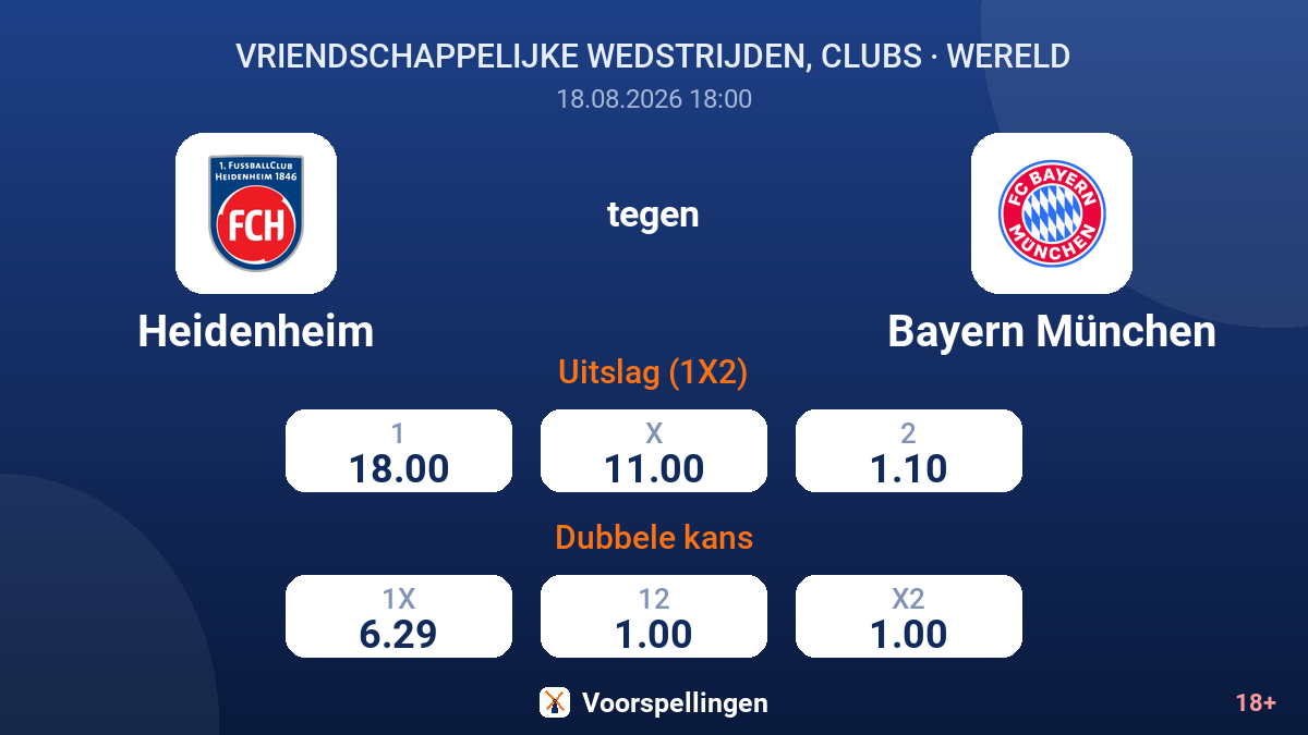 Heidenheim - Bayern München — quoteringen