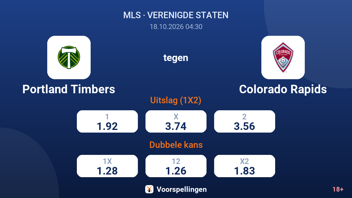 Portland Timbers - Colorado Rapids — quoteringen