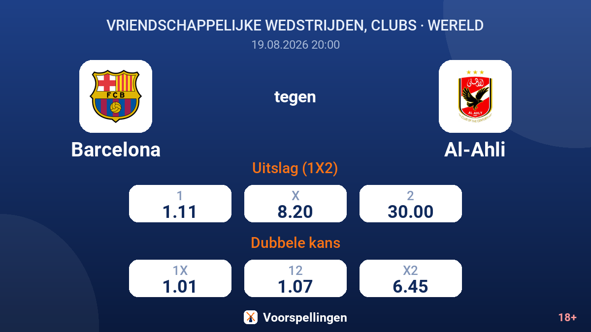 Barcelona - Al-Ahli — quoteringen