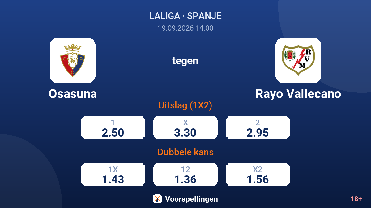 Osasuna - Rayo Vallecano — quoteringen