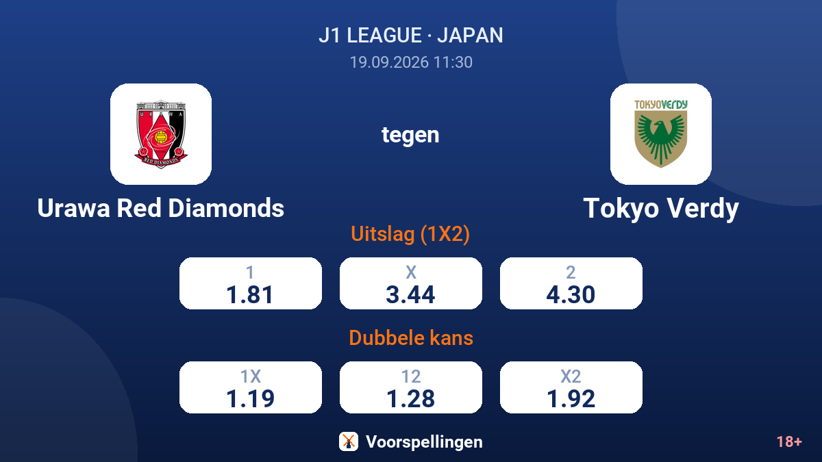 Urawa Red Diamonds - Tokyo Verdy — quoteringen