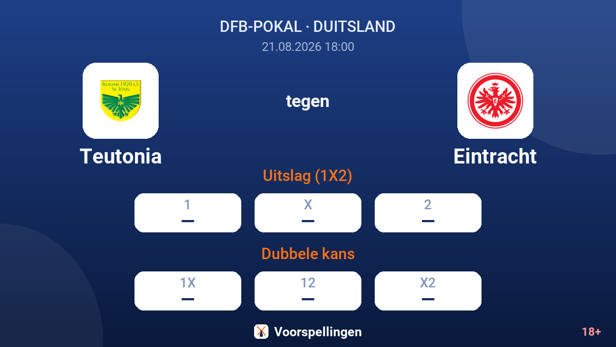 Teutonia - Eintracht — quoteringen