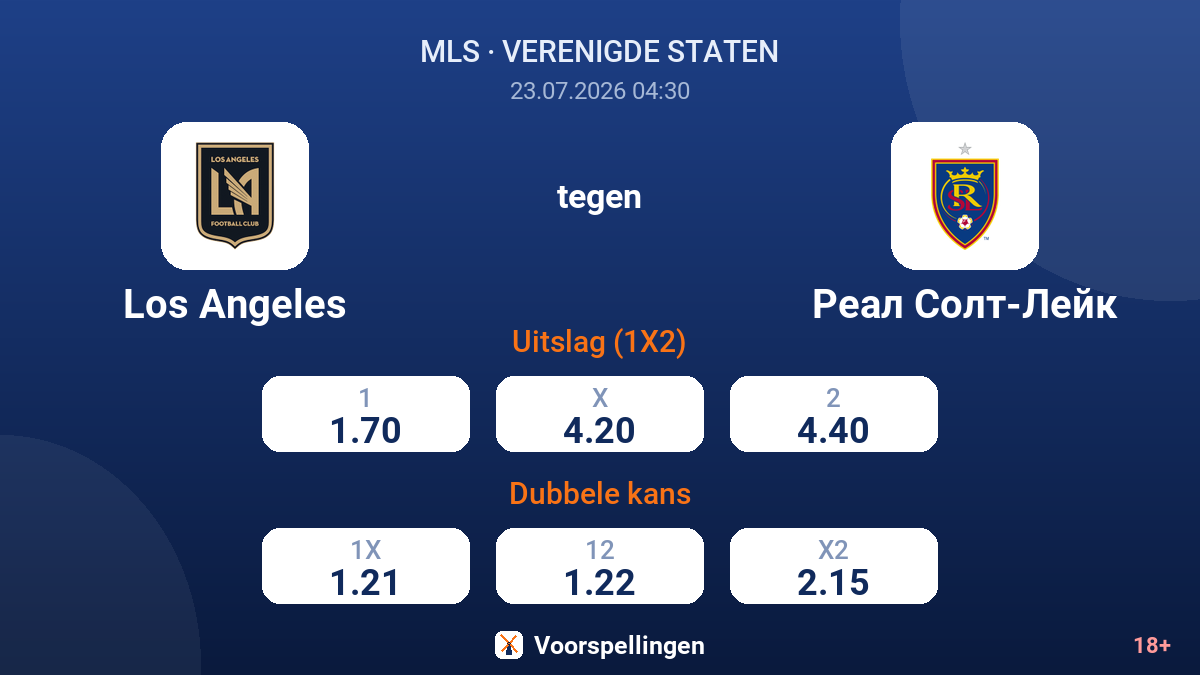 Los Angeles tegen Real Salt Lake — quoteringen