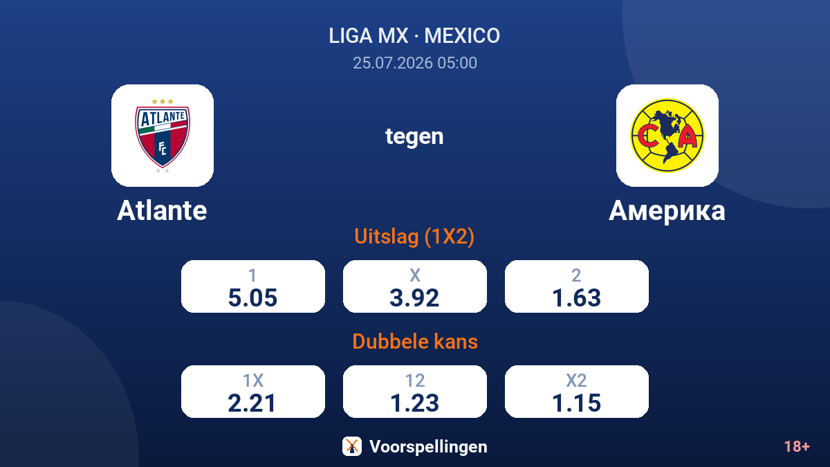 Atlante tegen América — quoteringen