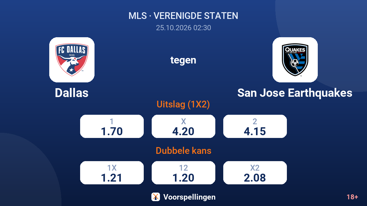 Dallas - San Jose Earthquakes — quoteringen