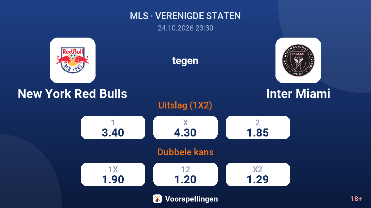 New York Red Bulls - Inter Miami — quoteringen