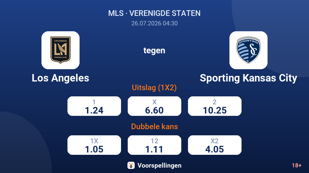 Los Angeles tegen Sporting Kansas City — quoteringen