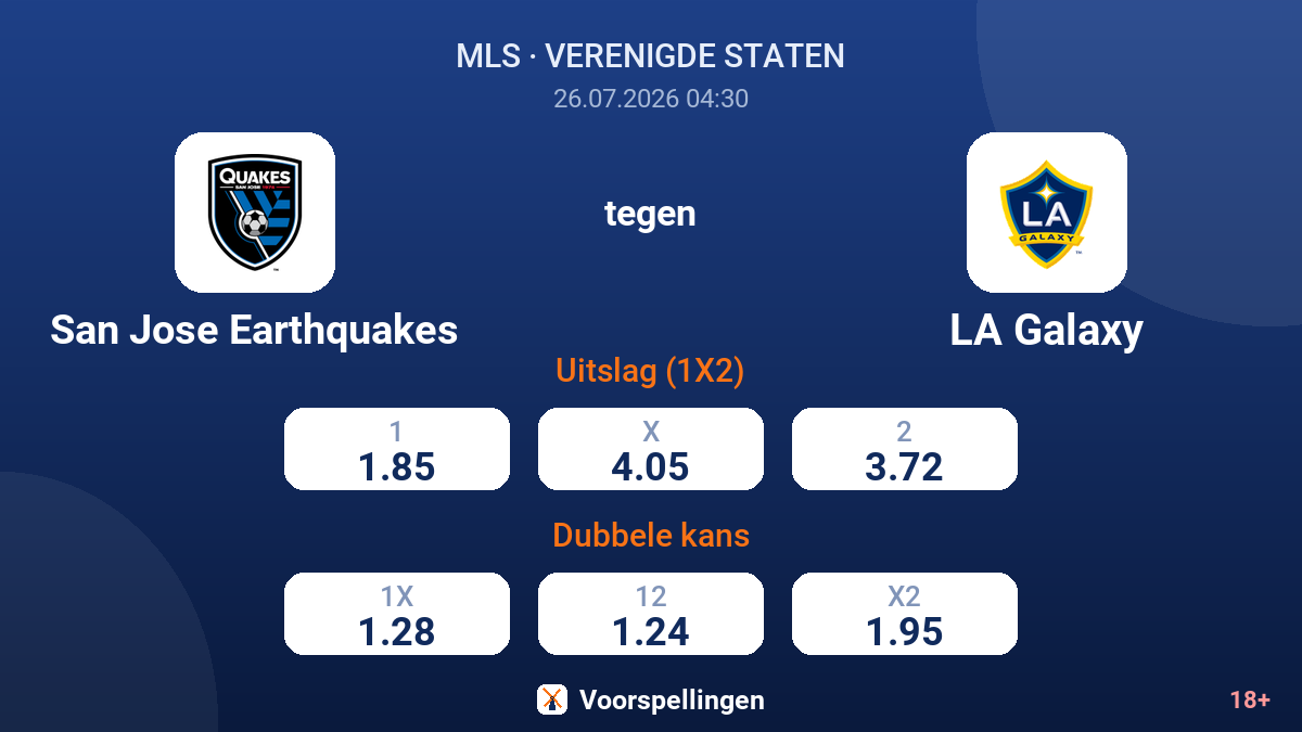 San Jose Earthquakes tegen LA Galaxy — quoteringen