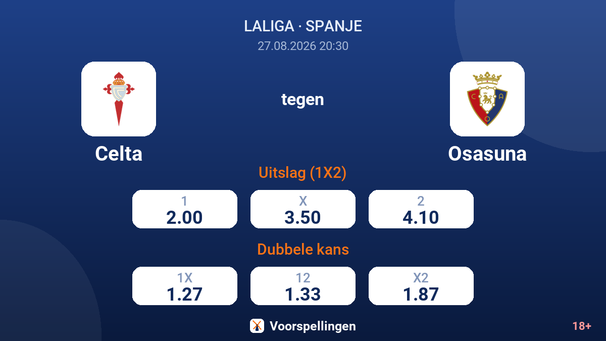 Celta - Osasuna — quoteringen