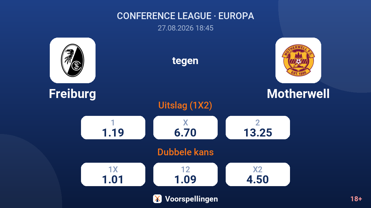 Freiburg - Motherwell — quoteringen