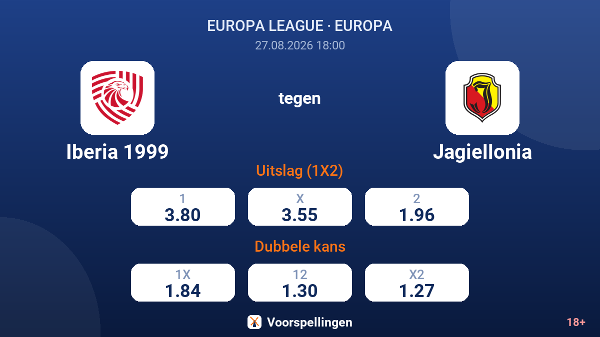 Iberia 1999 - Jagiellonia — quoteringen
