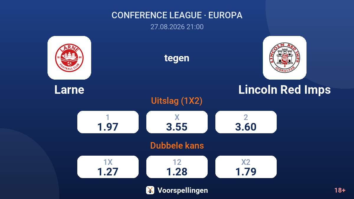Larne - Lincoln Red Imps — quoteringen