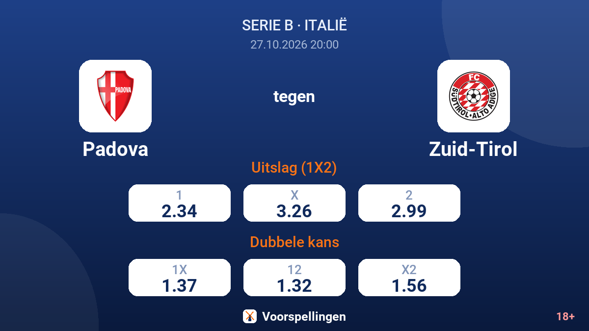 Padova - Zuid-Tirol — quoteringen