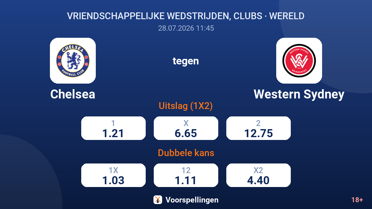 Chelsea tegen Western Sydney — quoteringen