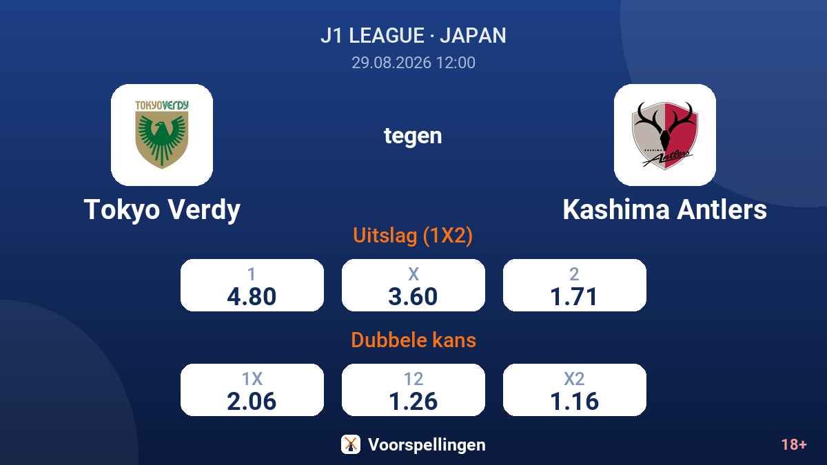 Tokyo Verdy - Kashima Antlers — quoteringen