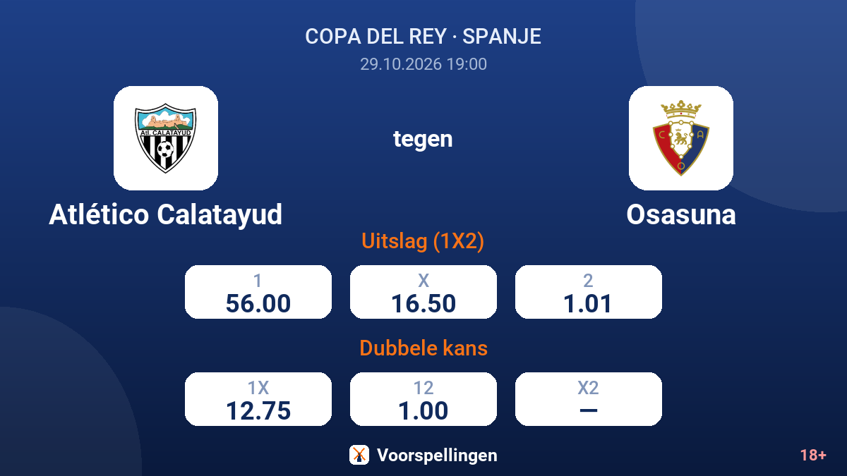 Atlético Calatayud - Osasuna — quoteringen