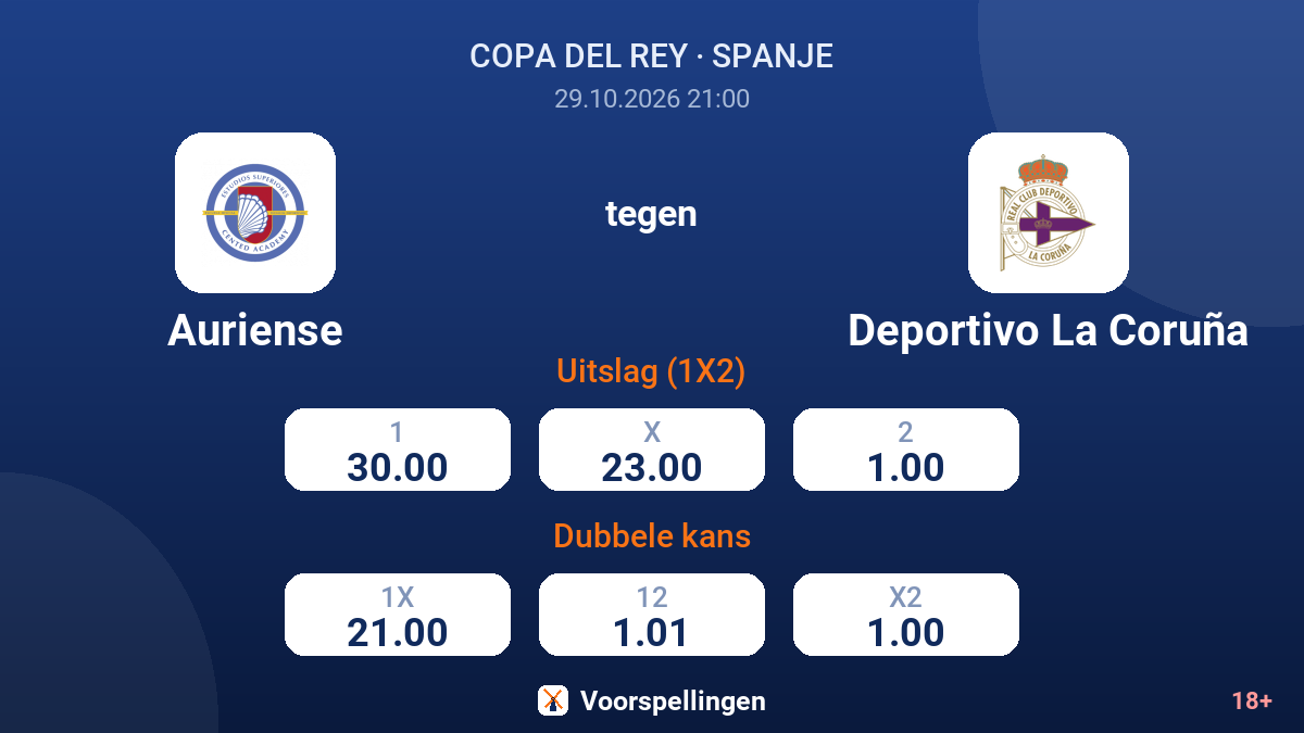 Auriense - Deportivo La Coruña — quoteringen