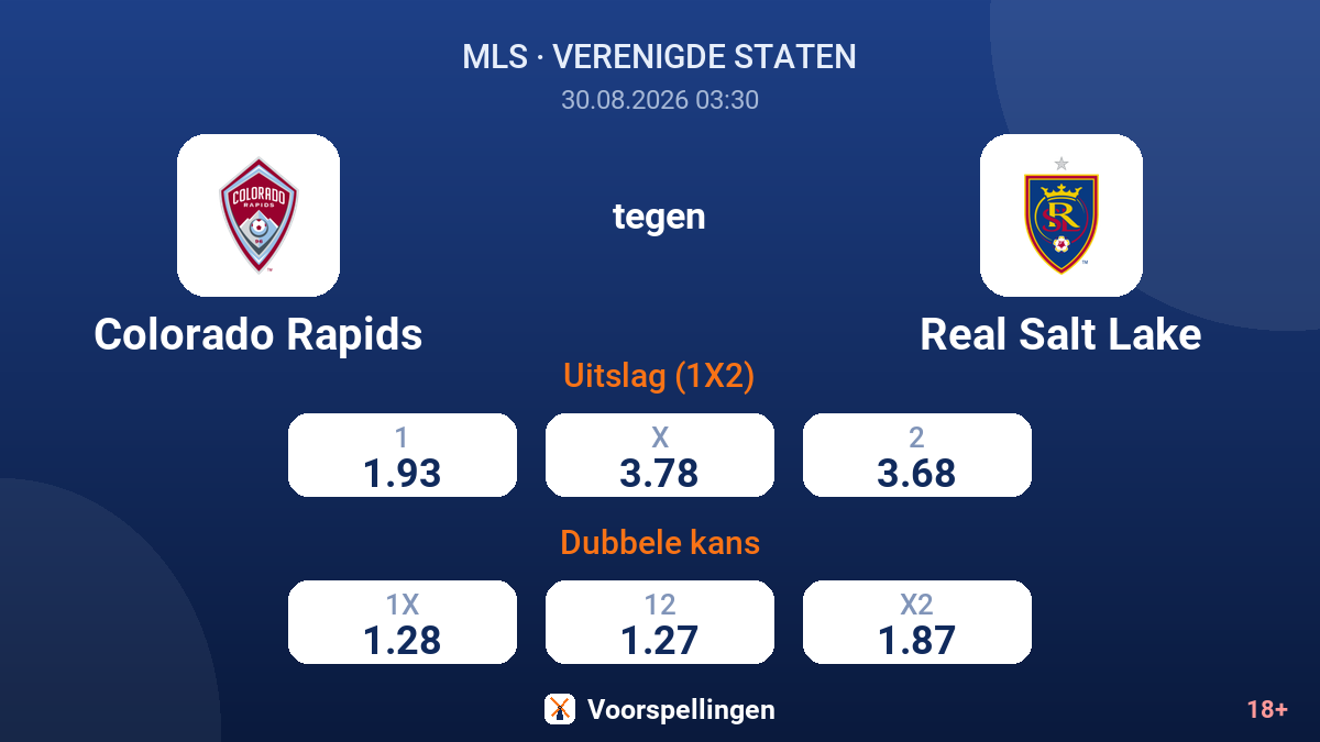 Colorado Rapids - Real Salt Lake — quoteringen
