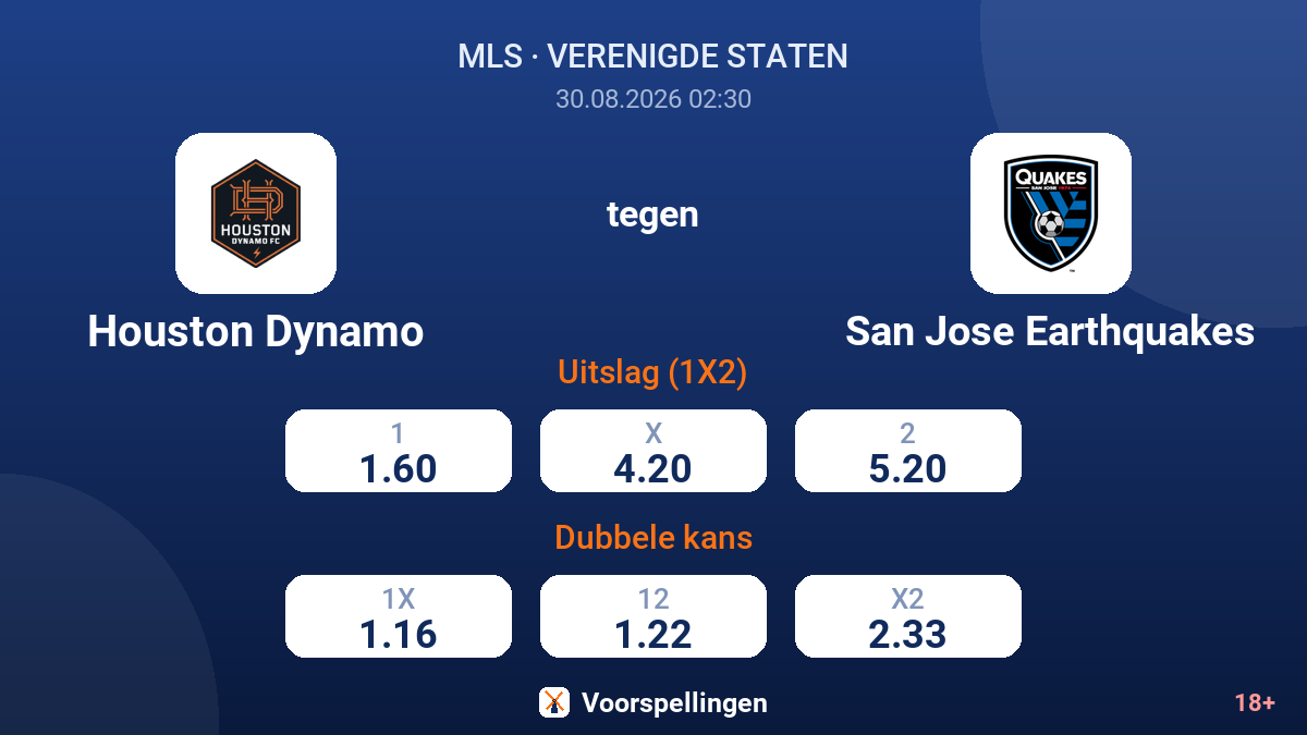 Houston Dynamo - San Jose Earthquakes — quoteringen