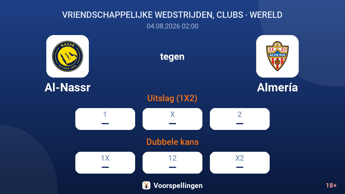 Al-Nassr tegen Almería — quoteringen
